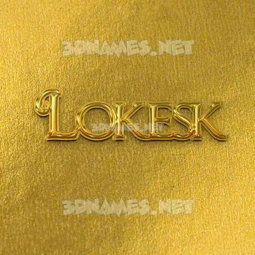 lokesk in All Gold style - 3D name wallpaper lokesk in All Gold style - 3D name wallpaper