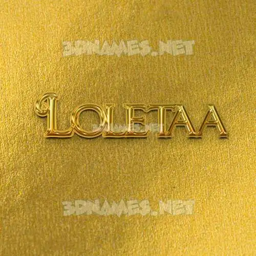 loletaa in All Gold style - 3D name wallpaper loletaa in All Gold style - 3D name wallpaper