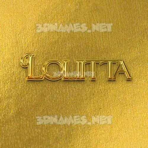 loliitta in All Gold style - 3D name wallpaper