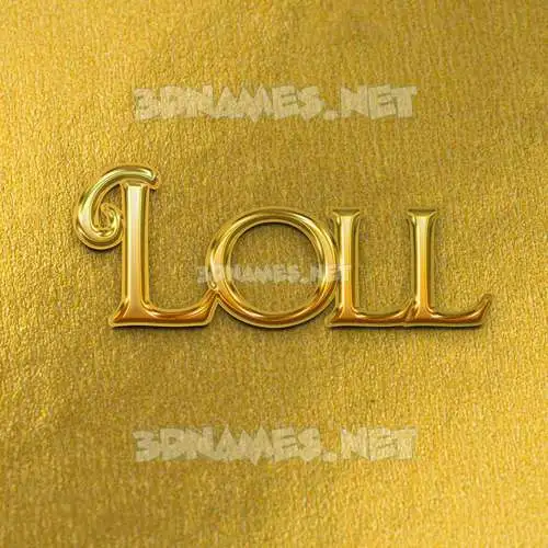 loll in All Gold style - 3D name wallpaper loll in All Gold style - 3D name wallpaper