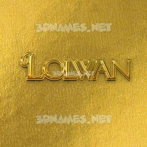 lolwan in All Gold style - 3D name wallpaper lolwan in All Gold style - 3D name wallpaper