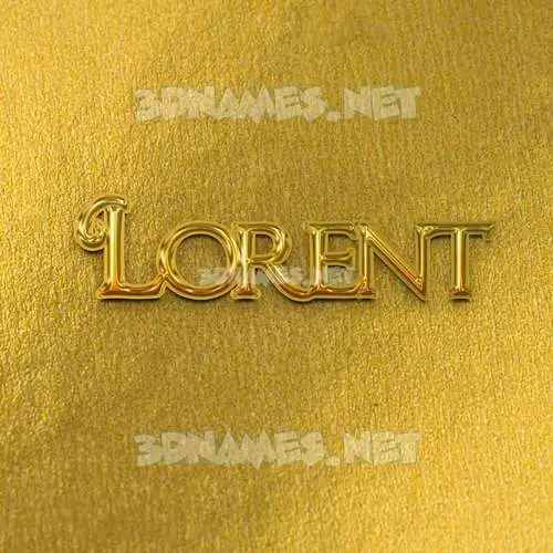 lorent in All Gold style - 3D name wallpaper
