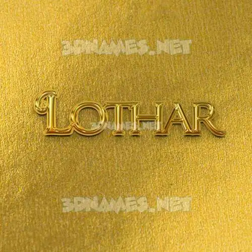 lothar in All Gold style - 3D name wallpaper