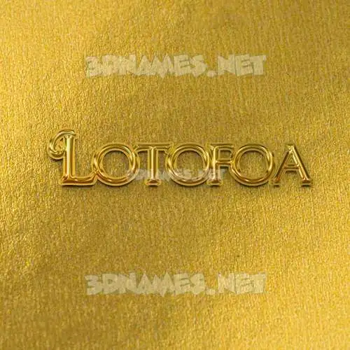 lotofoa in All Gold style - 3D name wallpaper lotofoa in All Gold style - 3D name wallpaper