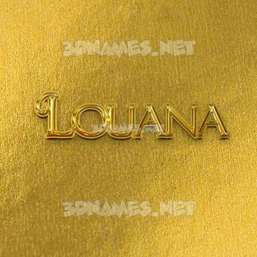 louana in All Gold style - 3D name wallpaper louana in All Gold style - 3D name wallpaper