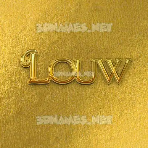 louw in All Gold style - 3D name wallpaper louw in All Gold style - 3D name wallpaper