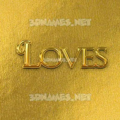 loves in All Gold style - 3D name wallpaper loves in All Gold style - 3D name wallpaper