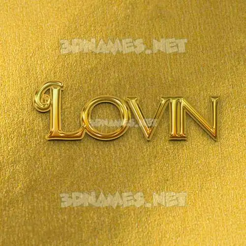 lovin in All Gold style - 3D name wallpaper lovin in All Gold style - 3D name wallpaper