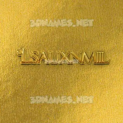 lsauxnmiil in All Gold style - 3D name wallpaper
