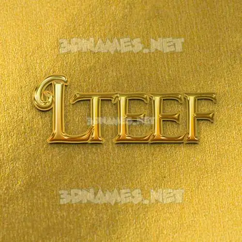 lteef in All Gold style - 3D name wallpaper lteef in All Gold style - 3D name wallpaper