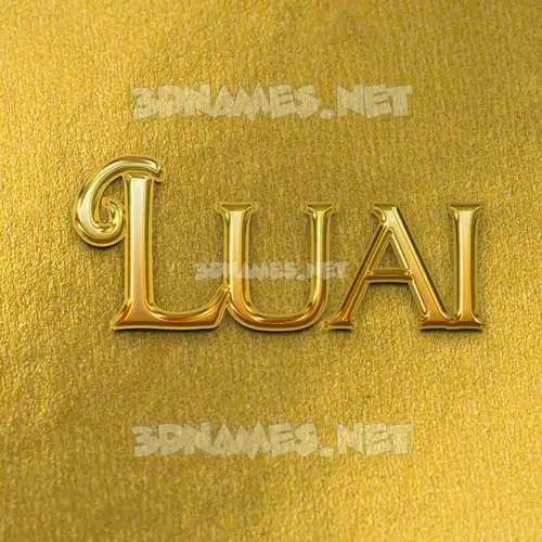 luai in All Gold style - 3D name wallpaper luai in All Gold style - 3D name wallpaper
