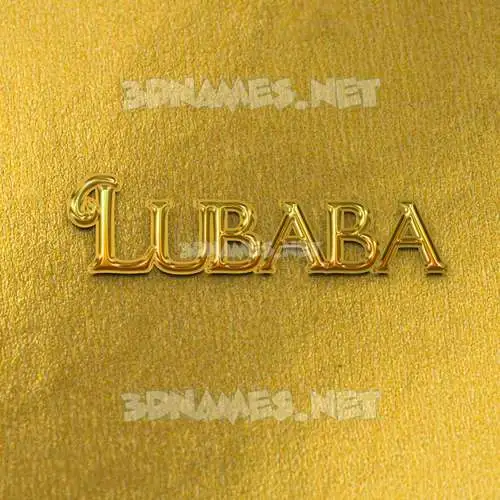 lubaba in All Gold style - 3D name wallpaper lubaba in All Gold style - 3D name wallpaper
