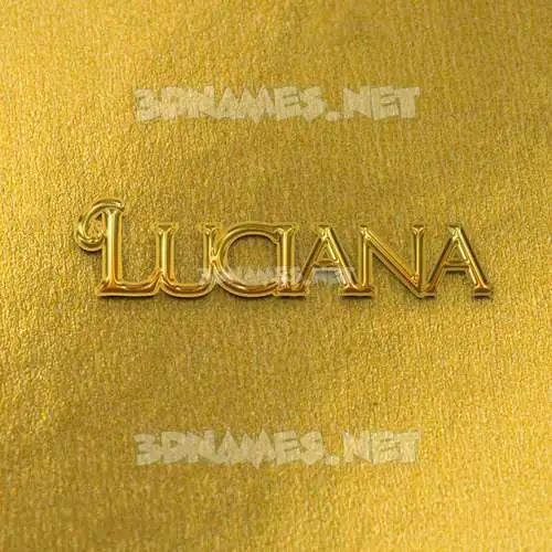 luciana in All Gold style - 3D name wallpaper