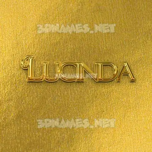 lucinda in All Gold style - 3D name wallpaper