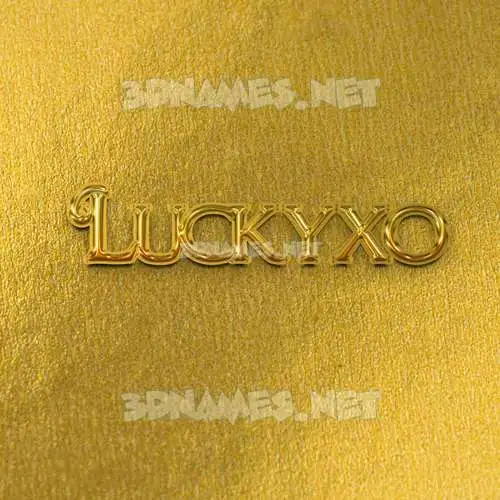 luckyxo in All Gold style - 3D name wallpaper luckyxo in All Gold style - 3D name wallpaper