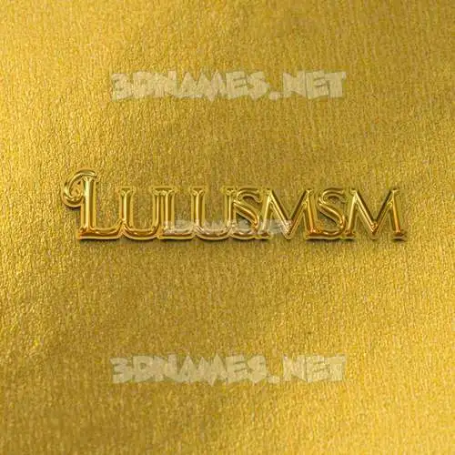 lulusmsm in All Gold style - 3D name wallpaper