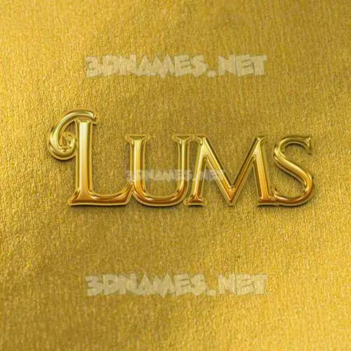 lums in All Gold style - 3D name wallpaper lums in All Gold style - 3D name wallpaper