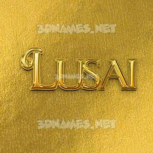lusai in All Gold style - 3D name wallpaper lusai in All Gold style - 3D name wallpaper