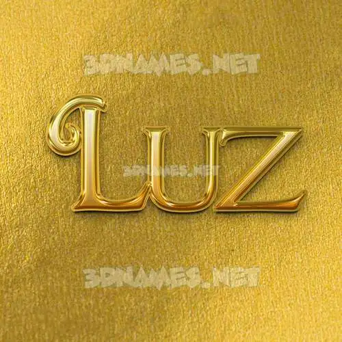 luz in All Gold style - 3D name wallpaper