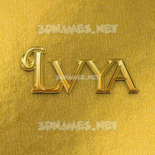 lvya in All Gold style - 3D name wallpaper lvya in All Gold style - 3D name wallpaper
