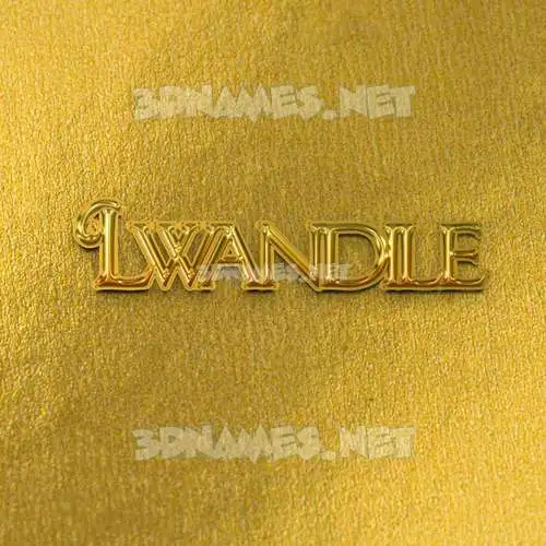 lwandile in All Gold style - 3D name wallpaper