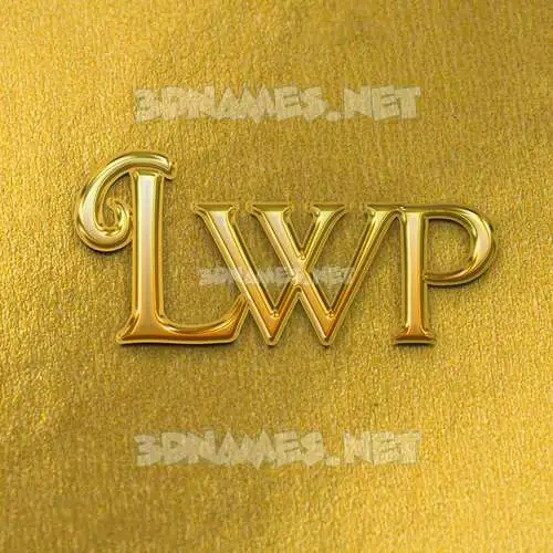 lwp in All Gold style - 3D name wallpaper