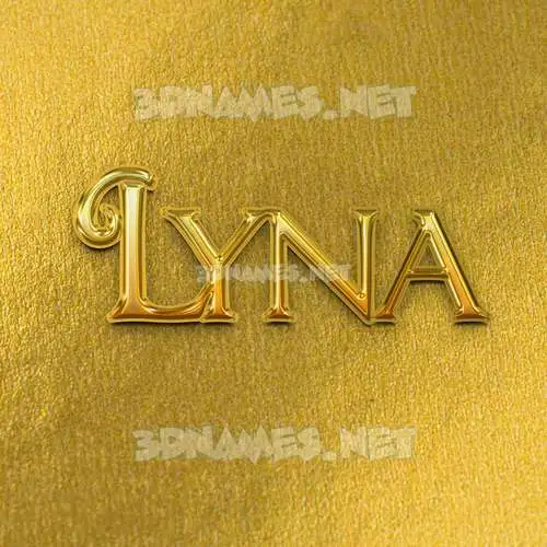 lyna in All Gold style - 3D name wallpaper lyna in All Gold style - 3D name wallpaper