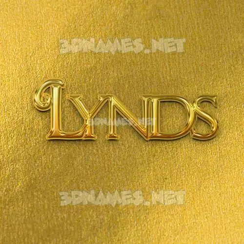 lynds in All Gold style - 3D name wallpaper lynds in All Gold style - 3D name wallpaper
