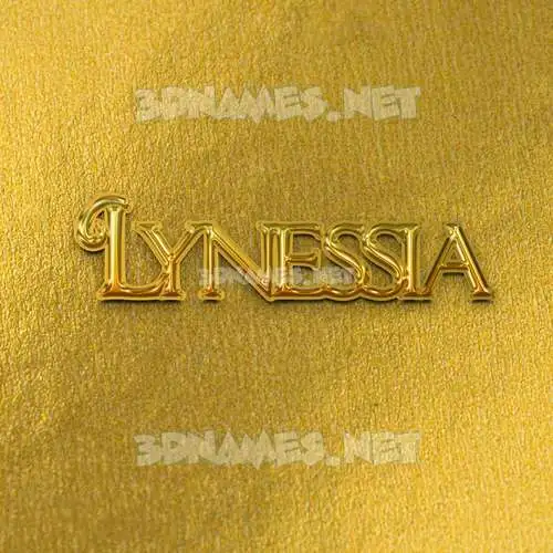 lynessia in All Gold style - 3D name wallpaper lynessia in All Gold style - 3D name wallpaper