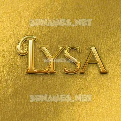 lysa in All Gold style - 3D name wallpaper lysa in All Gold style - 3D name wallpaper