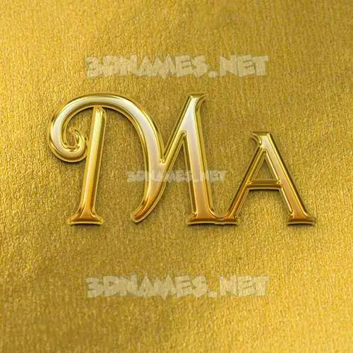 ma in All Gold style - 3D name wallpaper ma in All Gold style - 3D name wallpaper
