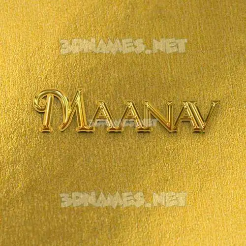 maanav in All Gold style - 3D name wallpaper maanav in All Gold style - 3D name wallpaper