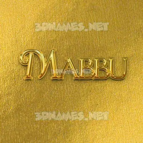 mabbu in All Gold style - 3D name wallpaper mabbu in All Gold style - 3D name wallpaper