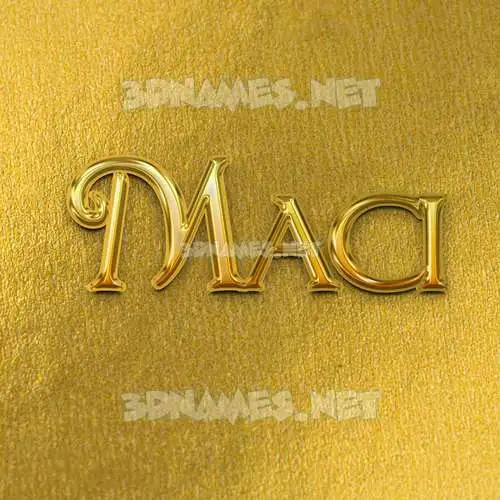 maci in All Gold style - 3D name wallpaper maci in All Gold style - 3D name wallpaper