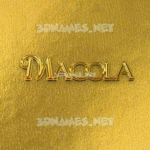 macola in All Gold style - 3D name wallpaper macola in All Gold style - 3D name wallpaper