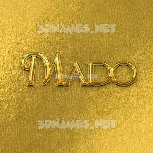 mado in All Gold style - 3D name wallpaper mado in All Gold style - 3D name wallpaper