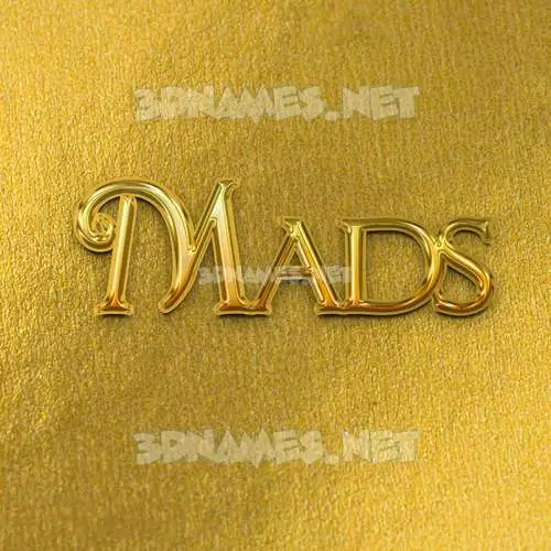 mads in All Gold style - 3D name wallpaper mads in All Gold style - 3D name wallpaper