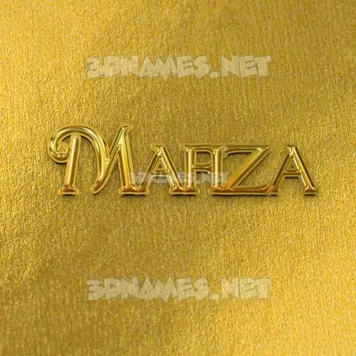 mafiza in All Gold style - 3D name wallpaper