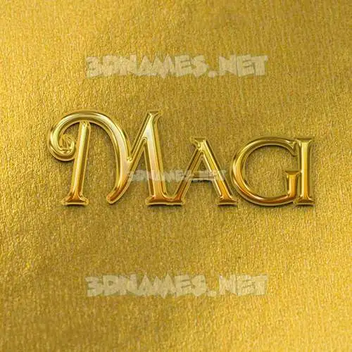 magi in All Gold style - 3D name wallpaper magi in All Gold style - 3D name wallpaper
