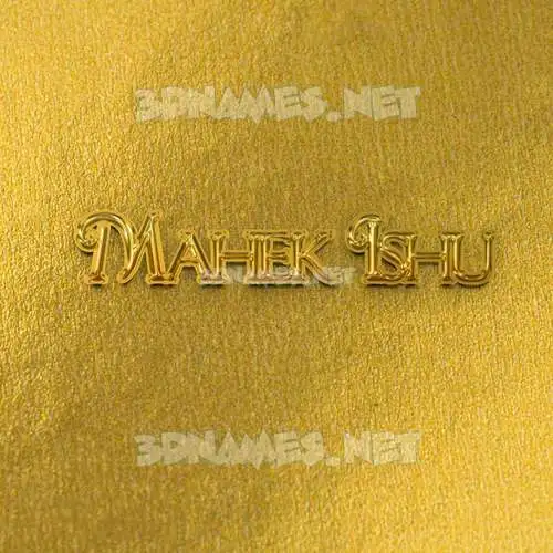 mahek ishu in All Gold style - 3D name wallpaper mahek ishu in All Gold style - 3D name wallpaper