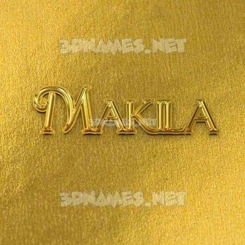 makila in All Gold style - 3D name wallpaper makila in All Gold style - 3D name wallpaper