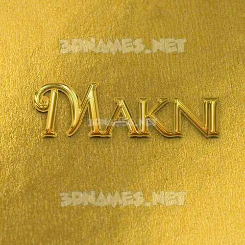 makni in All Gold style - 3D name wallpaper makni in All Gold style - 3D name wallpaper