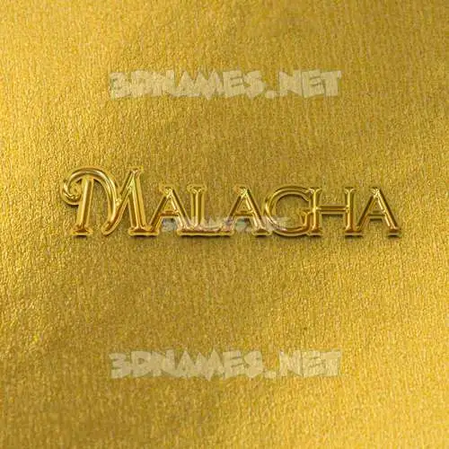malagha in All Gold style - 3D name wallpaper malagha in All Gold style - 3D name wallpaper