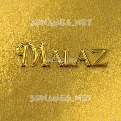 malaz in All Gold style - 3D name wallpaper malaz in All Gold style - 3D name wallpaper