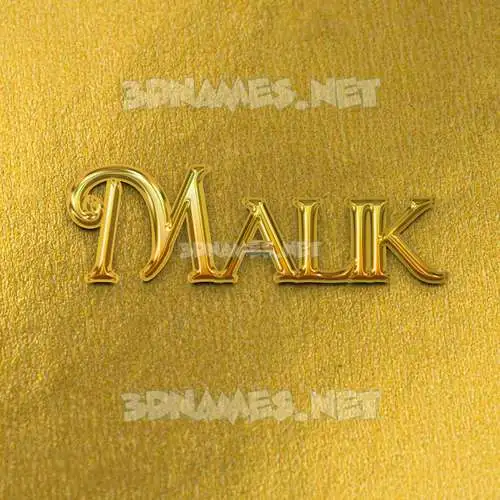 malik in All Gold style - 3D name wallpaper malik in All Gold style - 3D name wallpaper