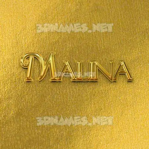 malina in All Gold style - 3D name wallpaper malina in All Gold style - 3D name wallpaper
