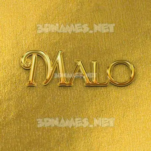 malo in All Gold style - 3D name wallpaper malo in All Gold style - 3D name wallpaper