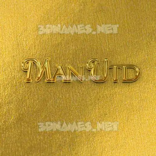 man utd in All Gold style - 3D name wallpaper man utd in All Gold style - 3D name wallpaper