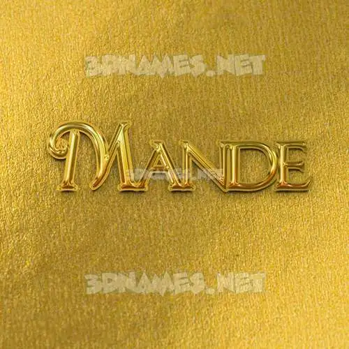 mande in All Gold style - 3D name wallpaper mande in All Gold style - 3D name wallpaper
