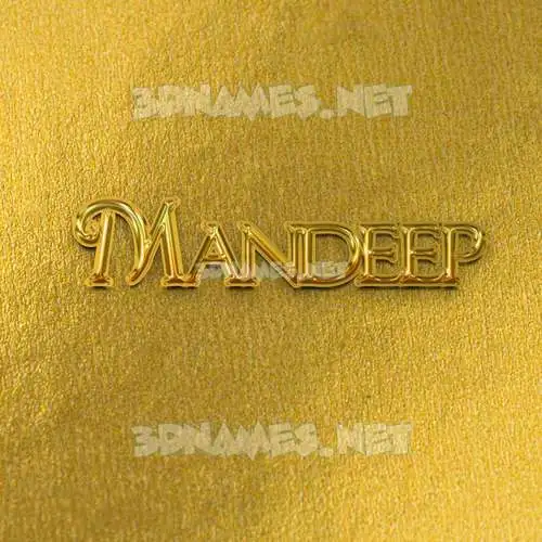 mandeep in All Gold style - 3D name wallpaper